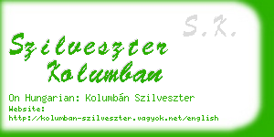 szilveszter kolumban business card